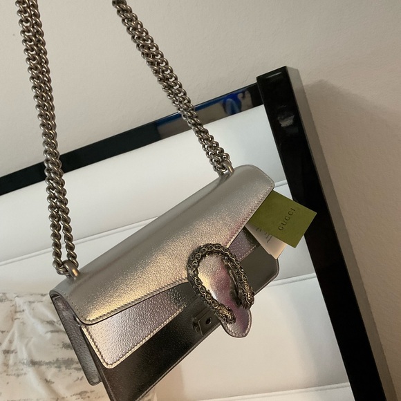 GUCCI pvc Crossbody Bags Metallic Calfskin MM Dionysus Shoulder Bag - Picture 2 of 15